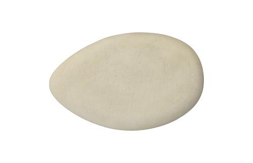 Phillips Collection River Stone , Roman Stone, Small Off White Coffee Table