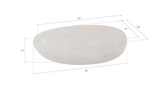 Phillips Collection River Stone , Roman Stone, Small Off White Coffee Table