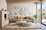 Phillips Collection River Stone , Roman Stone, Small Off White Coffee Table