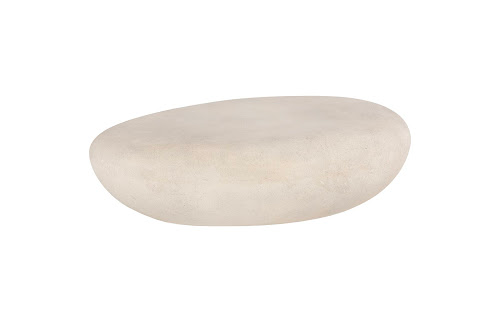 Phillips Collection River Stone , Roman Stone, Large Off White Coffee Table