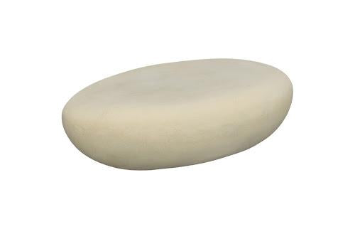 Phillips Collection River Stone , Roman Stone, Large Off White Coffee Table