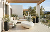 Phillips Collection River Stone , Roman Stone, Large Off White Coffee Table
