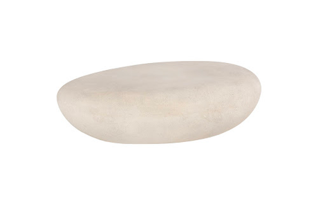 Phillips Collection River Stone , Roman Stone, Large Off White Coffee Table