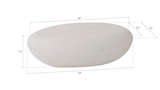 Phillips Collection River Stone , Roman Stone, Large Off White Coffee Table