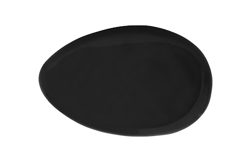 Phillips Collection River Stone , Gel Coat Black, Large Black Coffee Table