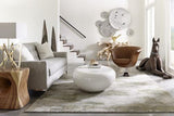 Phillips Collection River Stone , Gel Coat White, Small White Coffee Table