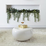 Phillips Collection River Stone , Gel Coat White, Large White Coffee Table