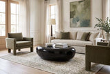 Phillips Collection River Stone , Gel Coat Black, Small Black Coffee Table
