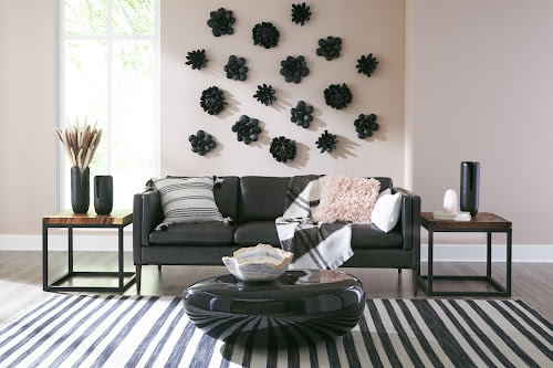 Phillips Collection River Stone , Gel Coat Black, Small Black Coffee Table