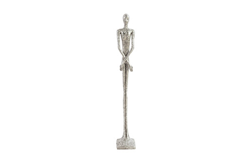 Phillips Collection Lloyd Sculpture Small Resin Silver Leaf Accent