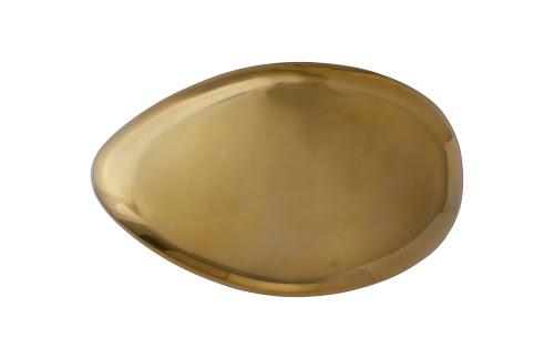 Phillips Collection River Stone , Liquid Gold, Small Gold Coffee Table