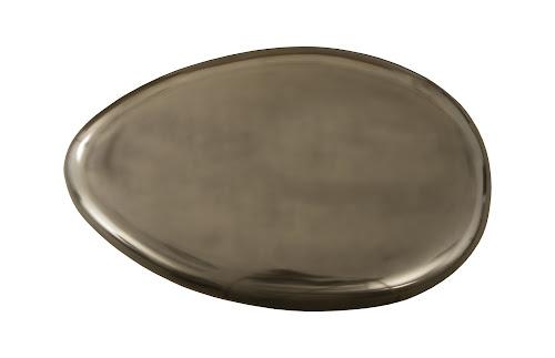 Phillips Collection River Stone , Polished Bronze, Large Brown Coffee Table