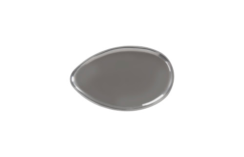 Phillips Collection River Stone , Polished Aluminum, Small Gray Coffee Table