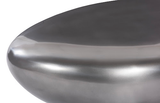 Phillips Collection River Stone , Polished Aluminum, Small Gray Coffee Table