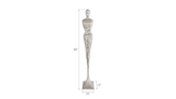 Phillips Collection Tall Chiseled Female Sculpture Resin Silver Leaf Accent