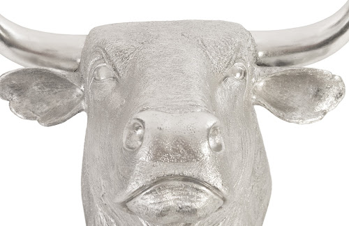 Phillips Collection Spanish Fighting Bull Wall Art Resin Silver Leaf Accent