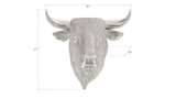 Phillips Collection Spanish Fighting Bull Wall Art Resin Silver Leaf Accent