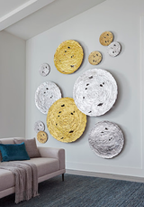Phillips Collection Molten Wall Disc Medium Silver Leaf Accent