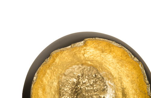 Phillips Collection Broken Egg Wall Art Black and Gold Leaf Set of 4 Accent