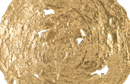 Phillips Collection Molten Wall Disc Medium Gold Leaf Accent