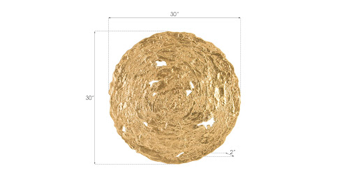 Phillips Collection Molten Wall Disc Medium Gold Leaf Accent
