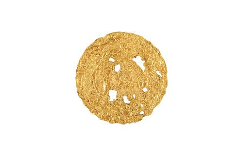 Phillips Collection Molten Wall Disc Small Gold Leaf Accent