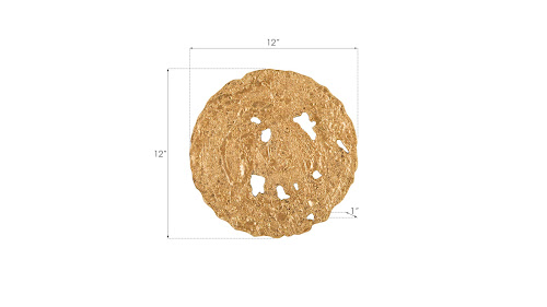 Phillips Collection Molten Wall Disc Small Gold Leaf Accent