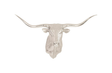 Phillips Collection Longhorn Bull Wall Art Resin Silver Leaf Accent