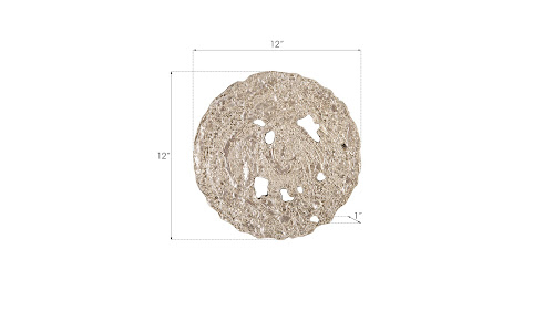 Phillips Collection Molten Wall Disc Small Silver Leaf Accent