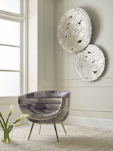 Phillips Collection Molten Wall Disc Small Silver Leaf Accent