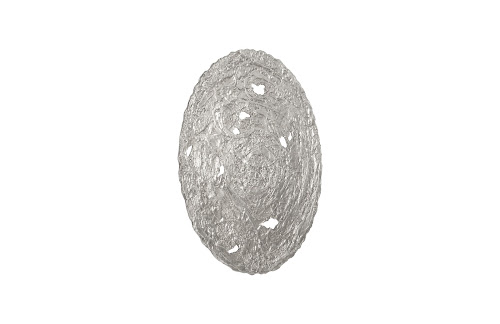 Phillips Collection Molten Wall Disc Large Silver Leaf Accent