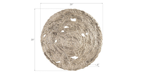 Phillips Collection Molten Wall Disc Large Silver Leaf Accent