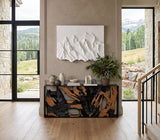 Phillips Collection Cast Root Metal Framed  Table Resin Brown Console