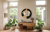 Phillips Collection Mercury Black Gold Leaf Mirror