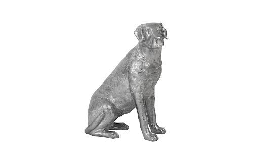 Phillips Collection Labrador, Sitting Liquid Silver Accent