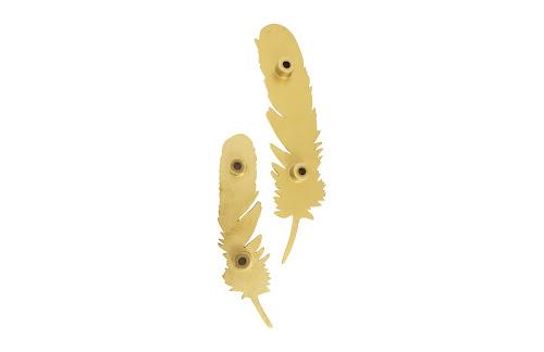 Phillips Collection Feathers Wall Art Large Gold Leaf Set of 2 Accent