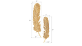 Phillips Collection Feathers Wall Art Large Gold Leaf Set of 2 Accent