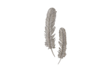 Phillips Collection Feathers Wall Art Large Silver Leaf Set of 2 Accent