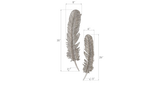Phillips Collection Feathers Wall Art Large Silver Leaf Set of 2 Accent