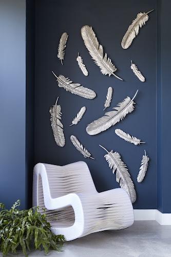 Phillips Collection Feathers Wall Art Large Silver Leaf Set of 2 Accent