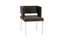 Phillips Collection Raffia Dining Black Stainless Steel Legs Chair