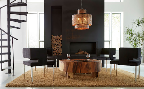 Phillips Collection Raffia Dining Black Stainless Steel Legs Chair