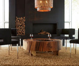 Phillips Collection Raffia Dining Black Stainless Steel Legs Chair