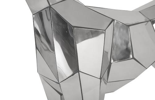 Phillips Collection Crazy Cut Dog Stainless Steel Silver Accent