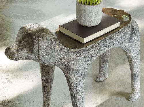 Phillips Collection Dog Gray Side Table
