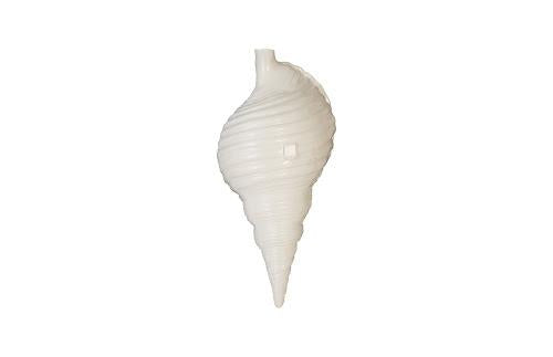 Phillips Collection Triton Shell Wall Art Pearl White and Gold Leaf Accent