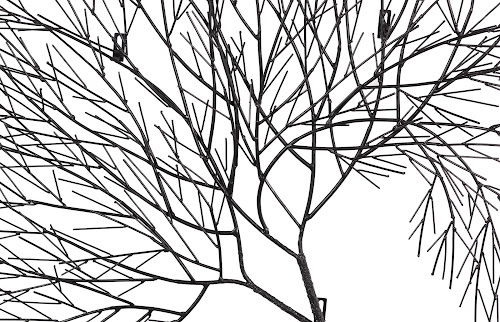 Phillips Collection Wire Tree Rectangular Metal Black Wall Art