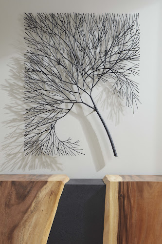 Phillips Collection Wire Tree Rectangular Metal Black Wall Art