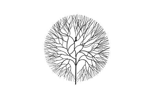 Phillips Collection Wire Tree Medium Circle Metal Black Wall Art