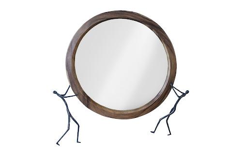 Phillips Collection Atlas Chamcha Wood Natural Metal Mirror